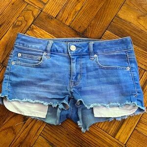 american eagle shortie shorts size: 4
